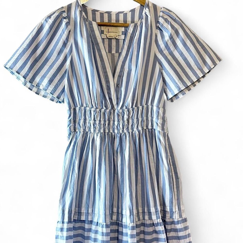 Anthropologie Women's Blue and White Summer-dresses - Picture 5 of 7
